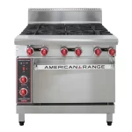 American Range AAR.6B.NV commercial 6 Burner Stove with Gas Innovection Oven