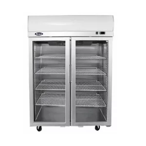 Atosa Top Mount Double Glass Door Upright Display Freezer YCF9408