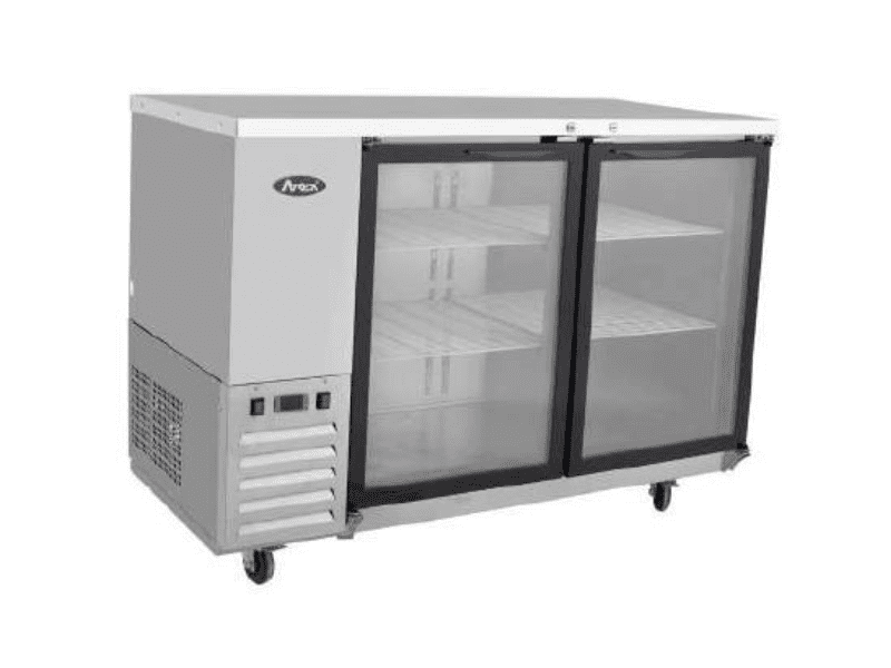 Atosa Two Glass Door Back Bar Fridge