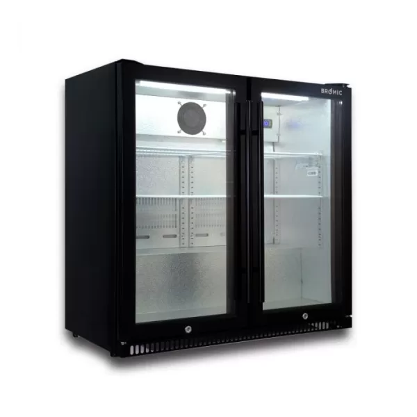 BROMIC Two Swing Glass Door Back Bar Fridge 190Litre | BB0200GD-NR-1