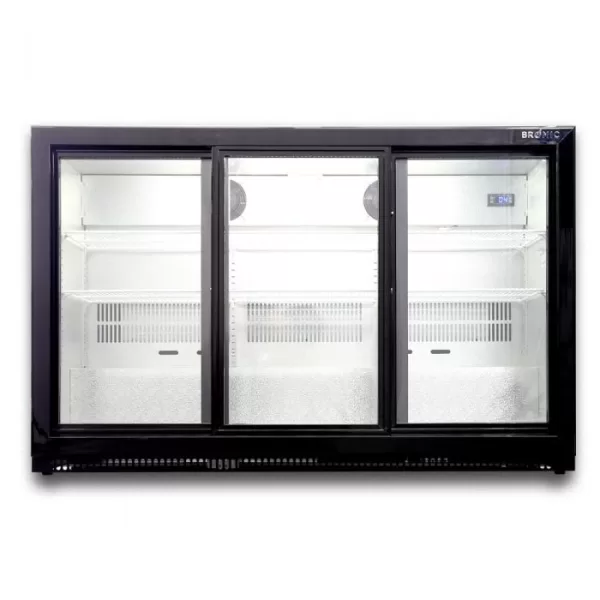 BROMIC Three Sliding Door Back Bar Fridge 307Litre | BB0330GDS-NR-1