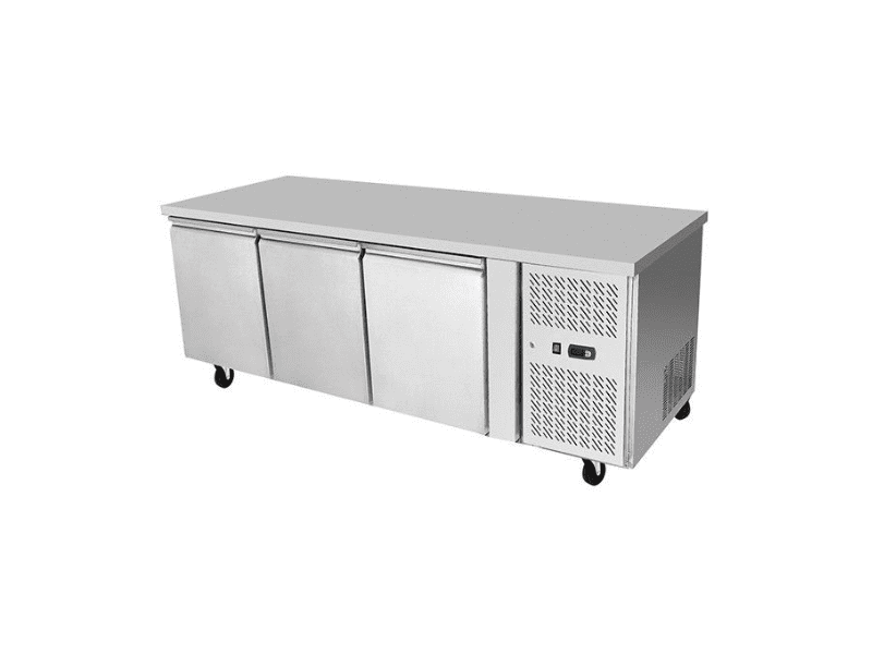 atosa 3 door underbench fridge