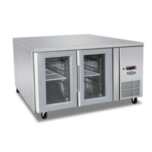 Atosa EPF3721 Glass Door Underbench Fridge with 2 Doors