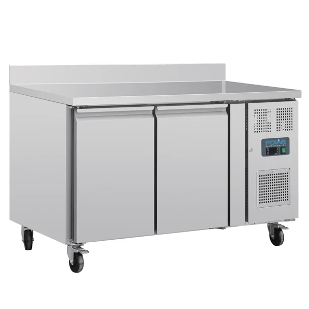 Polar UA064-A U-Series 2 Door Counter Fridge with Splashback 282L