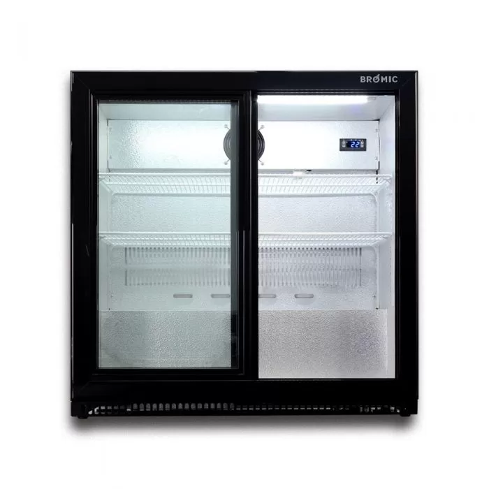 BROMIC Two Sliding Door Back Bar Fridge 190Litre | BB0200GDS-NR-1