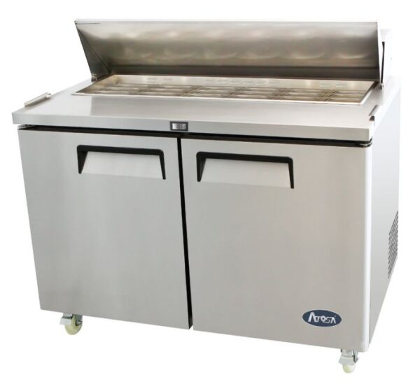 Atosa Two Door Sandwich Salad Prep Table Fridge MSF8302