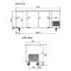 Atosa Three Glass Door Underbench Fridge EPF3731
