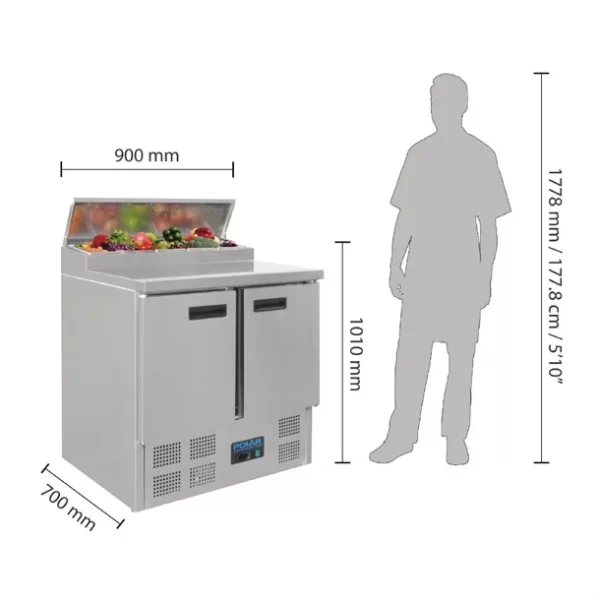 Polar G-Series Pizza Prep Counter Fridge 254Ltr G604-A