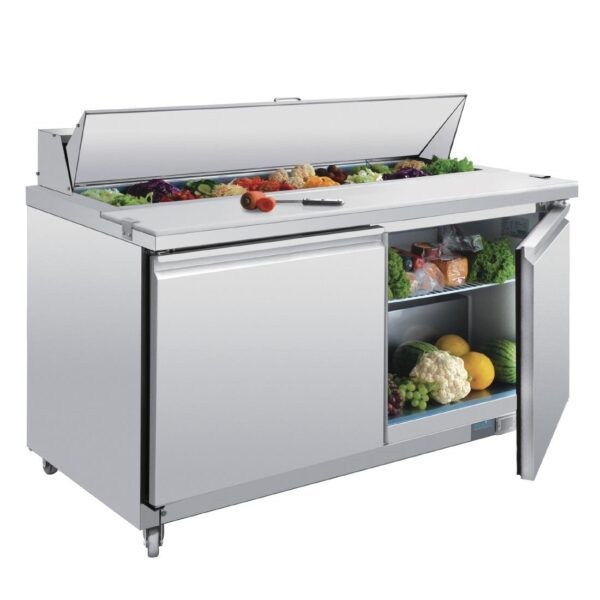 Polar U-Series 2 Door Prep Counter Fridge 527Ltr GD883-A