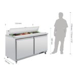 Polar U-Series 2 Door Prep Counter Fridge 527Ltr GD883-A