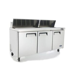 Atosa Three Door Sandwich Salad Prep Table Fridge MSF8304