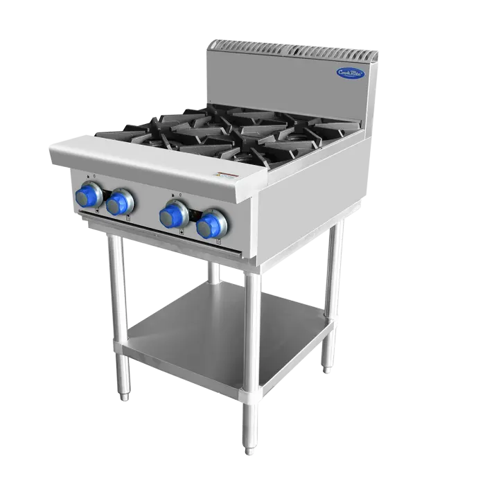 Cookrite 4 Burner Cook Top with a Stand | AT80G4B-F-NG