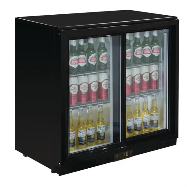 Polar G-Series Back Bar Fridge with 2 Sliding Doors 198Litre GL010-A