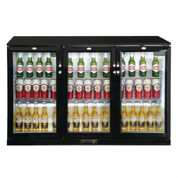 Polar G-Series Under Counter Back Bar Fridge with 3 Doors 320Litre GL014-A