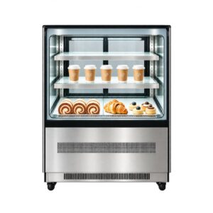 Atosa DF097F Square Glass Cake Display Fridge 900mm wide 2 Shelves