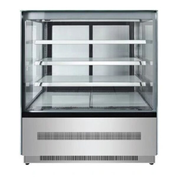 Atosa Square Glass Cake Display 1200mm wide with 3 shelves, WDF127Z