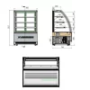 Atosa Free-standing Curved Glass Cake Display Fridge DF097D - spec