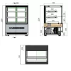 Atosa Free-standing Square Glass commercial Cake Display Fridge DF097F