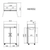 Atosa Stainless-steel Upright Double Door Refrigerator MBF8005