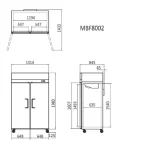 Atosa Stainless-steel Upright Double Door Refrigerator MBF8005