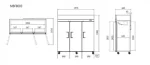 Atosa Stainless-steel Upright Three Door Fridge MBF8006