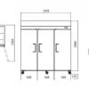 Atosa Stainless-steel Upright Three Door Freezer MBF8003