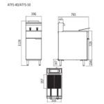 Cookrite ATFS-40 and ATFS-50 Dimension Drawing