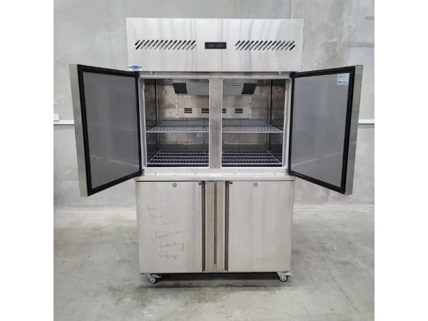 Second-hand Commercial Upright Freezer with 4 Split doors, commercial upright freezer for sale in sydney and australia, used commercial upright freezer for sale, refurbished commercial upright freezer sale, austune upright freezer for sale