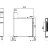 ATFS-75-LPG drawing, cookrite gas deep fryer dimensions