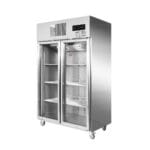 2 door commercial upright fridge with glass doors