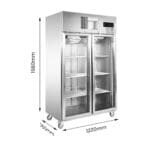 Thermaster SUCG1000 1000L Double Door Upright Display Fridge