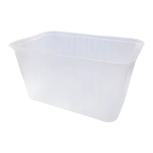 1500ml rectangular food container, Freezer Grade Rectangular Ribbed Container, freezer grade takeaway container