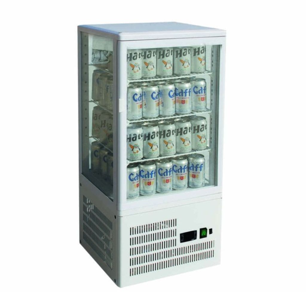 Thermaster TCBD78W 78L Countertop Beverage Display Fridge White