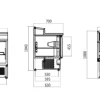 Atosa 2 Door Open Top Saladette Fridge ESL3832 - Image 2