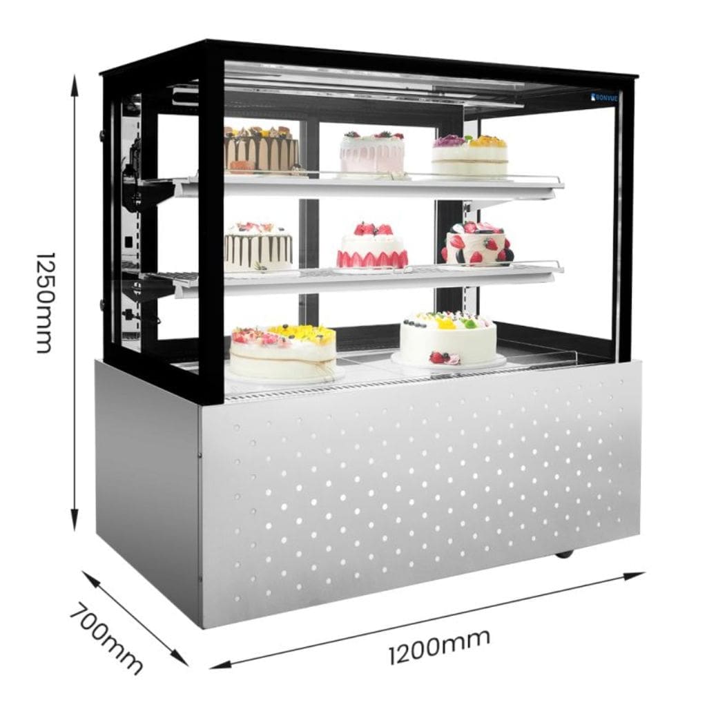 Bonvue SG120FA-2XB 1200mm Chilled Cake Display 3 Tier