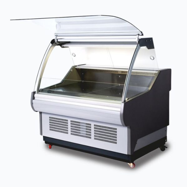 BROMIC Curved Glass Deli Display – 1330mm DD1250CG-NR - Image 2