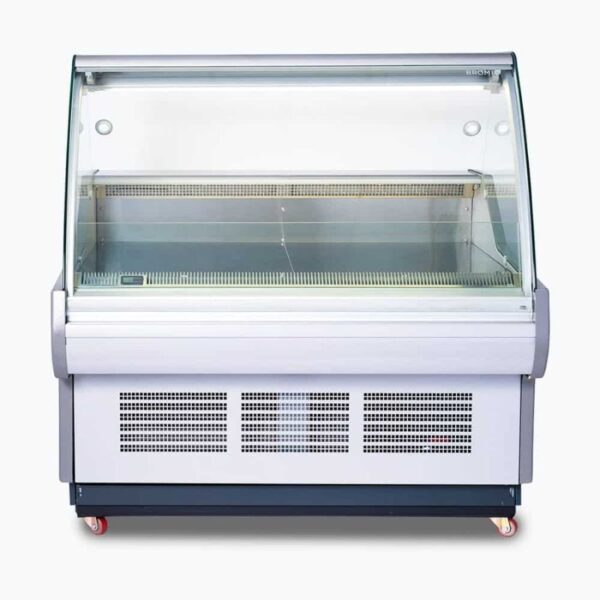 BROMIC Curved Glass Deli Display 1330mm wide, DD1250CG-NR