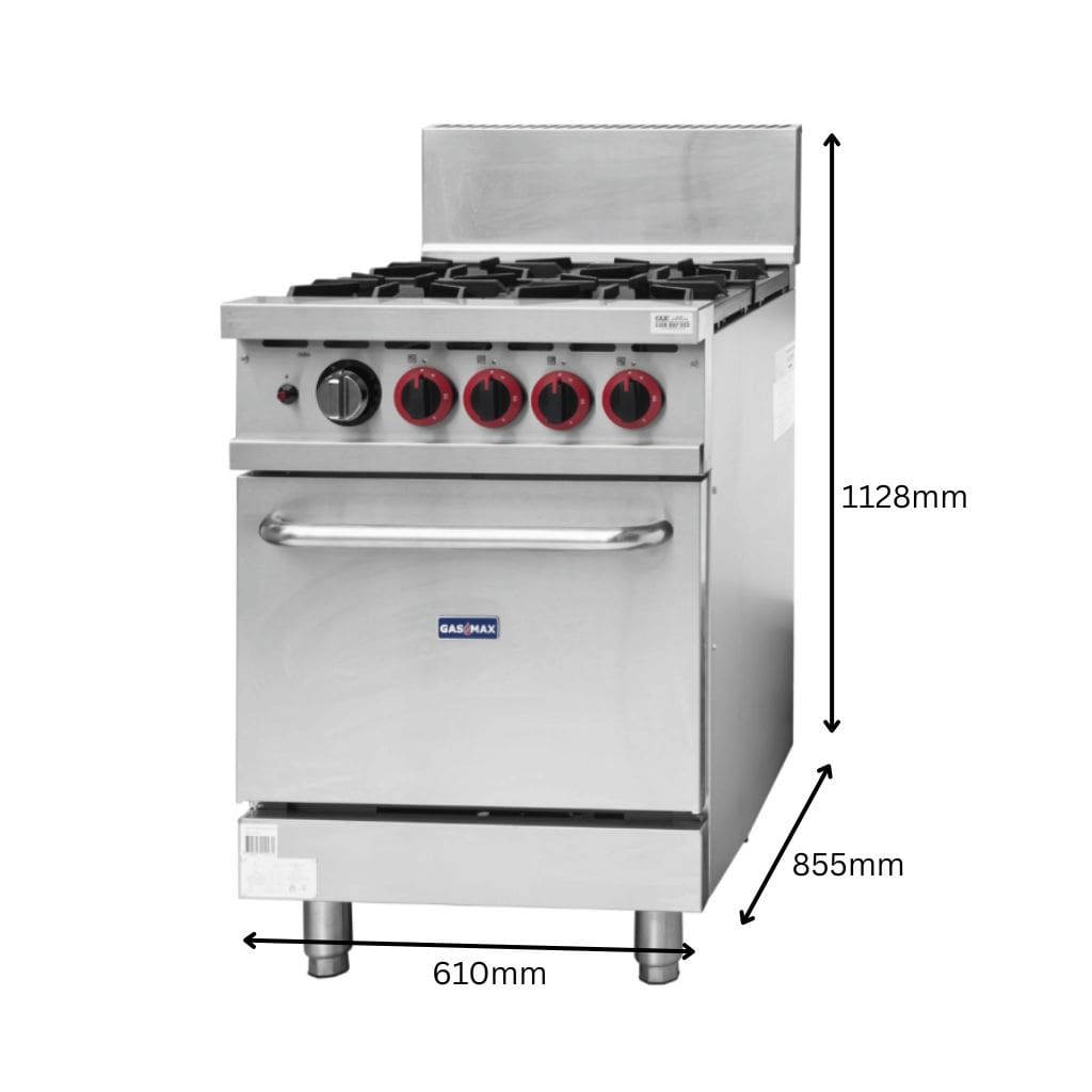 Gasmax GBS4TS 4 Burner Gas Stove and Oven