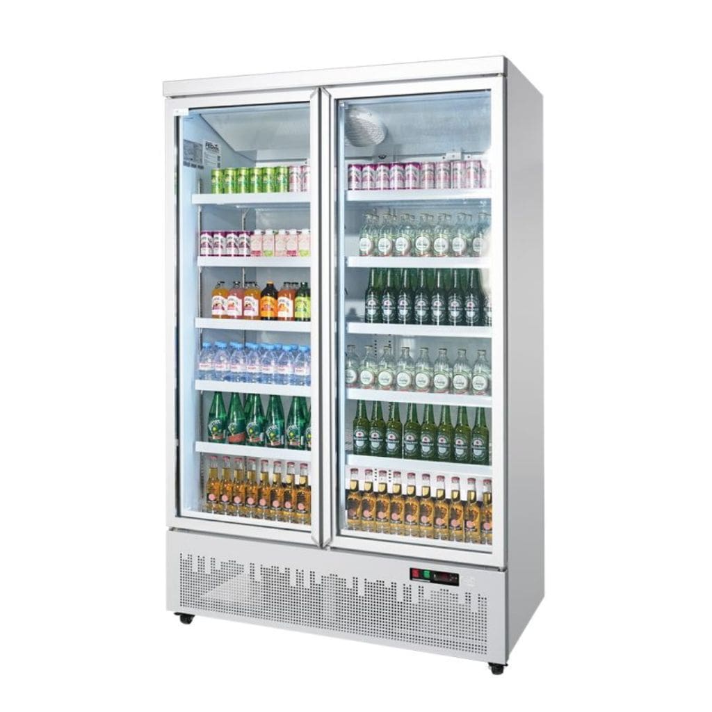 Thermaster LG-1000GBM 1081L 2 Door Supermarket Display Fridge