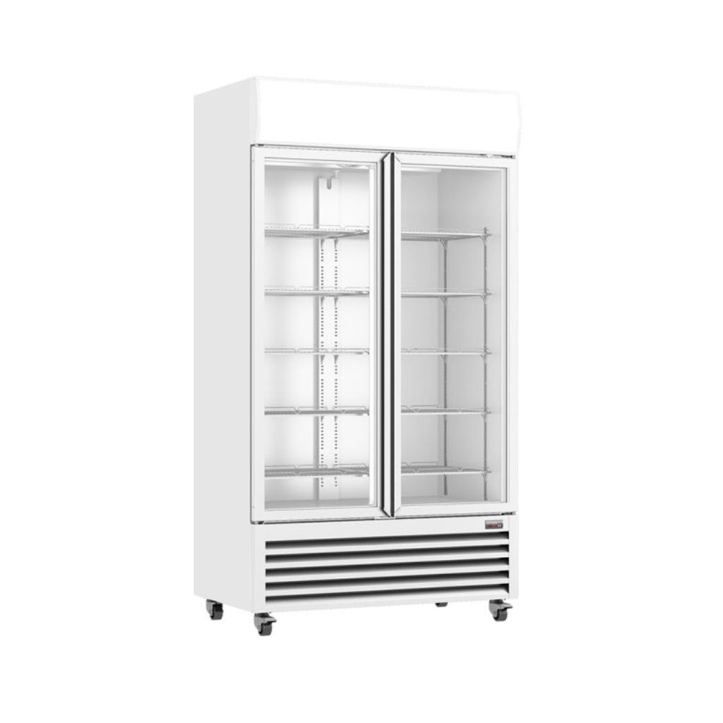 Thermaster 1000L 2 Door Upright Drink Fridge White, LG-1000P