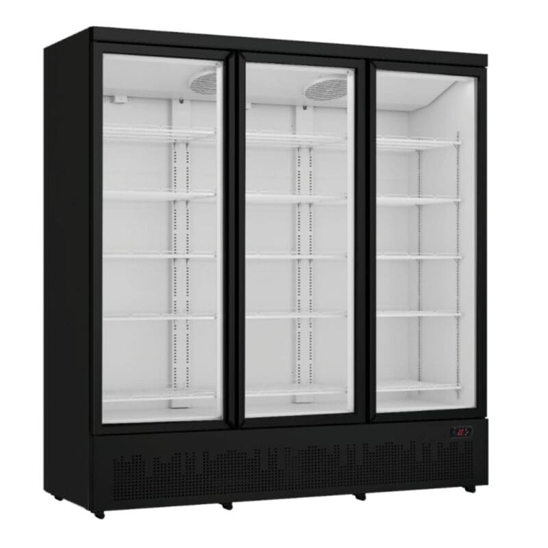 Thermaster LG-1500BGBM 1600L 3 Door Supermarket Fridge (Black)