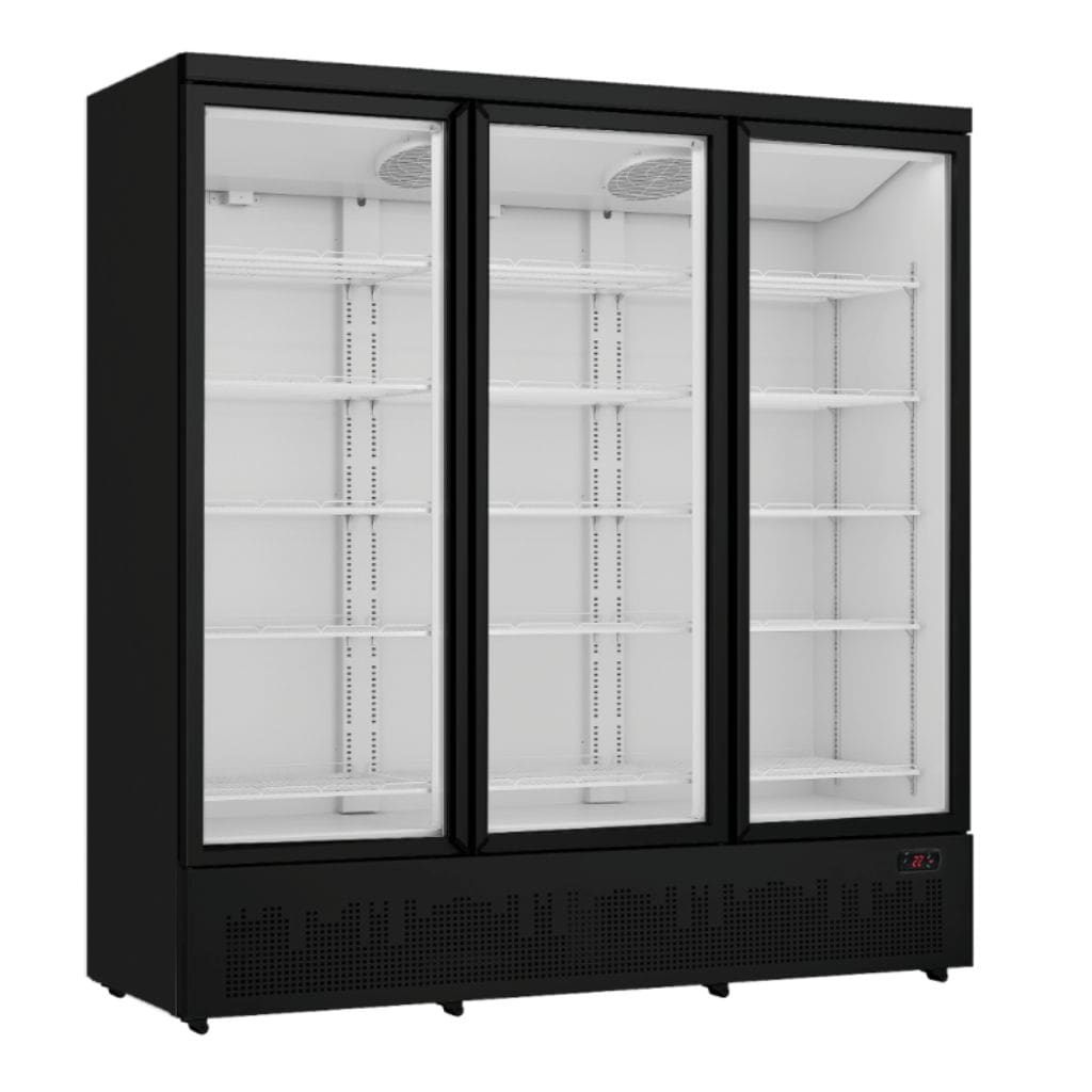 Thermaster LG-1500BGBM 1600L 3 Door Supermarket Fridge (Black)