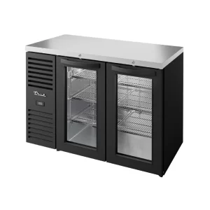 True Double Glass Door Bottle Cooler, TBR48-RISZ1-L-B-GG-2, commercial bar fridge for sale