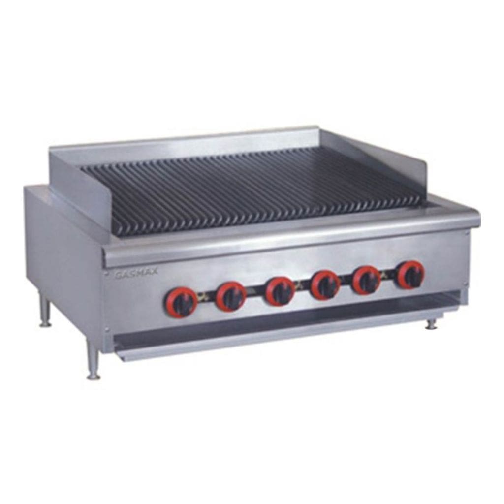Gasmax QR-36E 6 Burner Gas Char Grill 900mm Wide