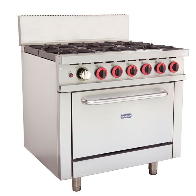 Gasmax commercial oven range with 6 Burner stove, GBS6T, GBS6TLPG