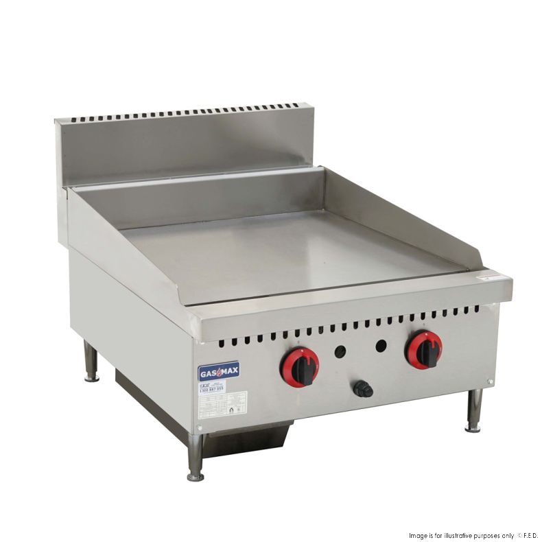 Gasmax Two burner Griddle Top with splashback surrounds, GG-24, GG-24LPG