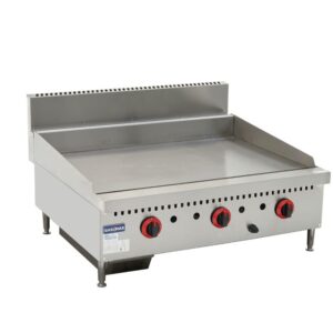 Gasmax Three burner gas Griddle Top with splashback surrounds, GG-36, GG-36LPG