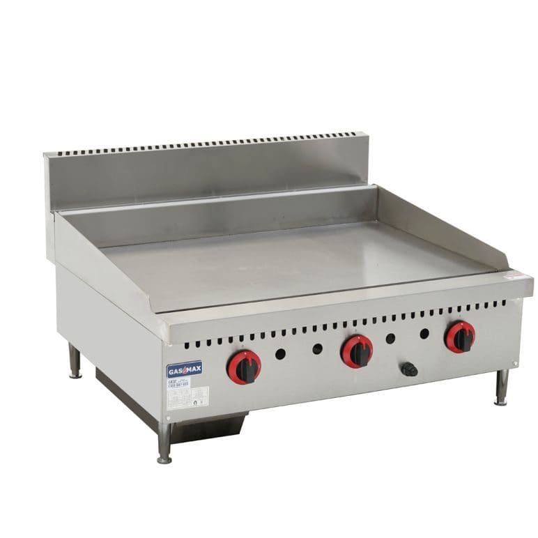 Gasmax Three burner gas Griddle Top with splashback surrounds, GG-36, GG-36LPG