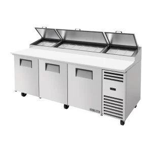 True Three door Pizza Prep Table Fridge, TPP-AT-93-HC