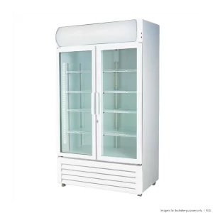 Thermaster 1000L 2 Door Upright Drink Fridge White, LG-1000P